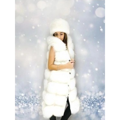 Dámska kožušinová vesta GILET3 white