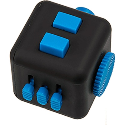 Fidget Cube antistresová kostka černý červený