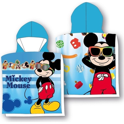 Faro detský pončo uterák s kapucňou MICKEY 50 x 115 cm vzorovaná