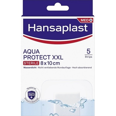 Hansaplast Aquaprotect XXL elastická náplast 8 x 10 cm 5 ks
