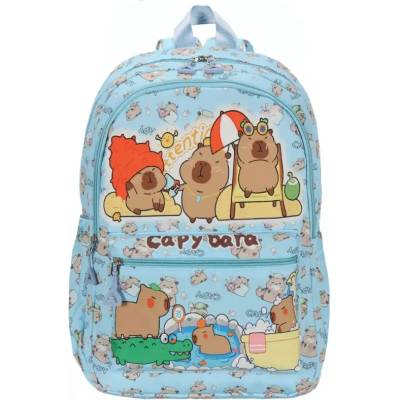 Capybara Раница Capybara детска, с две отделения, светлосиня