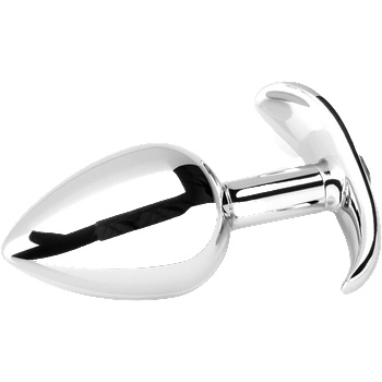 ostatní ZENN Smooth Metal Butt Plug with Diamond - Medium