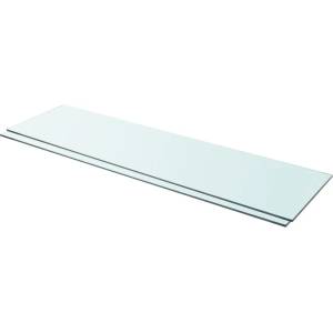 vidaXL Рафтове, 2 бр, панели прозрачно стъкло, 110x30 см (3051591)