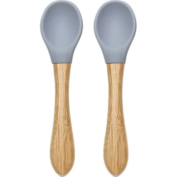 Lorelli Силиконови лъжички с бамбук Lorelli - Natural, 2 броя, Grey (10230680003)