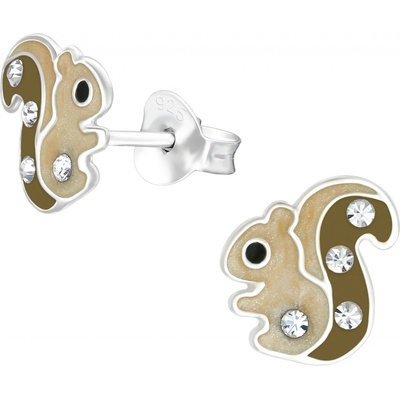 Majya stříbrné náušnice VEVERKA 10686