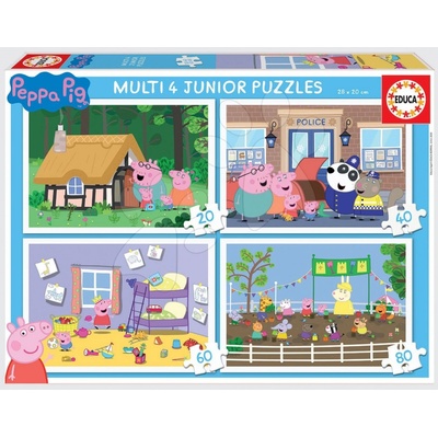 Educa Peppa Pig Multi 4 Junior 20-40-60-80 dílků