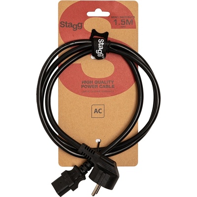 Stagg Захранващ кабел IEC - Shuko SPW1, 5IECFPEU15 1.5 метра