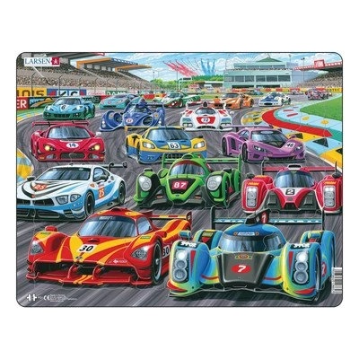 Larsen - Пъзел: Детски - "Коли" - 38 части, голям