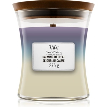 WoodWick Trilogy Calming Retreat ароматна свещ с дървен фитил 275 гр