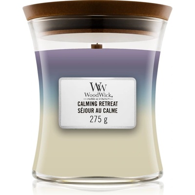 WoodWick Trilogy Calming Retreat ароматна свещ с дървен фитил 275 гр