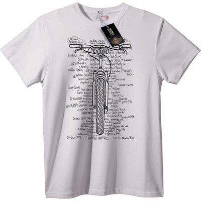 NOONEBRAND Тениска Колоездачно изкуство - XL, White