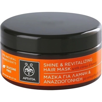 Apivita Propoline Citrus & Honey revitalizační maska na vlasy pro obnovu lesku Dermatologically Tested 200 ml