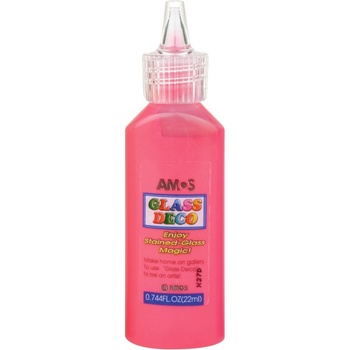 AMOS Barvy na sklo 22 ml červená