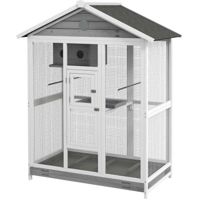 PAWHUT D10-070V03GY Voliéra 112 x 68 x 154 cm