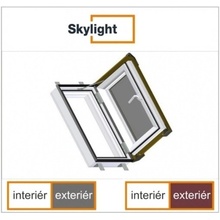 DOBROPLAST - SKYLIGHT LOFT plastový střešní výlez PVC 5/7 - 55/78cm