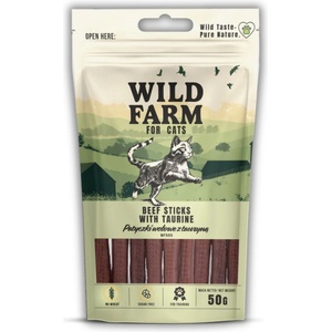 WILD FARM говеждо месо с таурин 50 г лакомство за котки