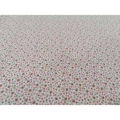Bavlnená látka Tomette kytička ružová šírka 150 cm
