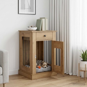 vidaXL Мебели за кучешка клетка Дъб артизан 50 x 47, 5 x 80 см (8014784)