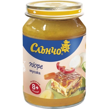 Слънчо пюре мусака 8 м - 190 г