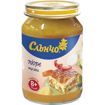 Слънчо пюре мусака 8 м - 190 г