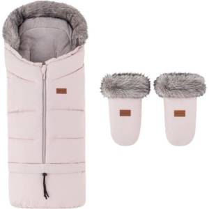 PETITEMARS PETITE&MARS Комплект зимен чувал Arctic 4в1 + ръкавици за количка Fjora Rose Petal (VP-F197768)