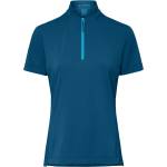 Vaude Дамска фланелка с къс ръкав за колоездене Vaude Women's Adlux Half Zip Shirt Cycling jersey - Shore Blue - размер 42 (EU) (156-2795-0314)
