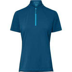 Vaude Дамска фланелка с къс ръкав за колоездене Vaude Women's Adlux Half Zip Shirt Cycling jersey - Shore Blue - размер 42 (EU) (156-2795-0314)