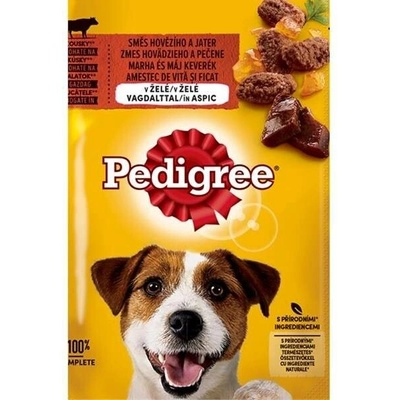 Pedigree Adult s hovězím a játry v želé 24 × 100 g
