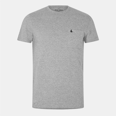 Jack Wills Тениска Jack Wills Ayleford Logo T Shirt - Grey Marl