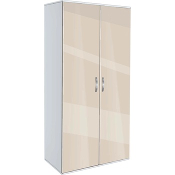 Bogdan Furniture G Двукрилен гардероб Мебели Богдан Модел bm-ava2, крем гланц с бяло