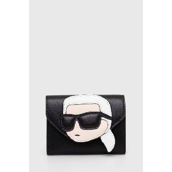 Karl Lagerfeld Кожен портфейл Karl Lagerfeld дамски в черно 245W3214 (245W3214)