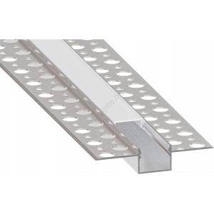 SmartLED Вграден профил за led ленти 1 м, сребрист/бял (sd0032)