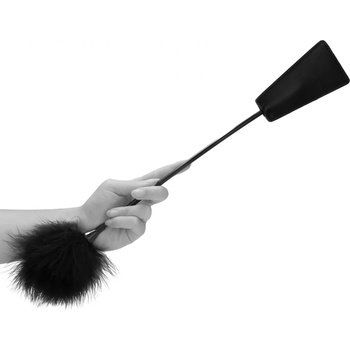Image 1 of Ouch! Crop with Feather Tickler Black