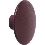 Muuto Кука за стена Dots Wood 6, 5 см бургундско-червена (03274)