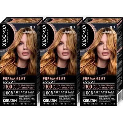 SYOSS Barvy na vlasy blond odstíny 8-7 Medově Blond – Zbozi.Blesk.cz