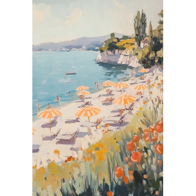 Plakát, Obraz - Sunny Beach Day, Melloi Art Prints, 26.7 × 40 cm