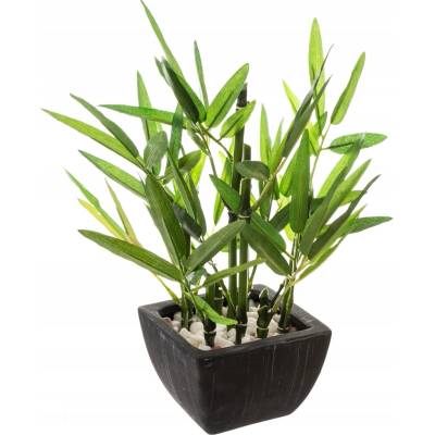 Atmosphera Umělá rostlina BAMBUS, 26 cm, černý květináč