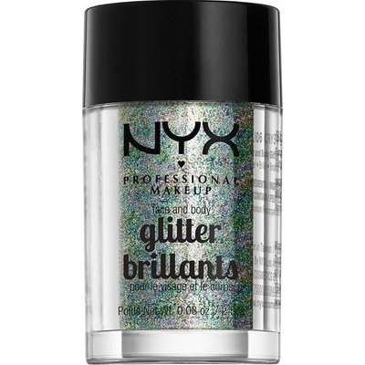 NYX Professional Makeup Glitre na tvár a telo Crystal 2,5 g