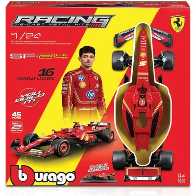 Bburago Ferrari 2024 16 Leclerc Monaco GP s podstavcom KIT 1:24