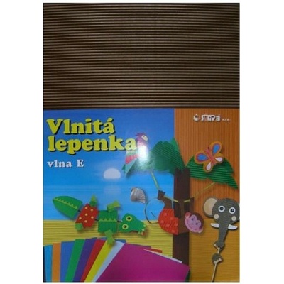 Barevná vlnitá lepenka B4 10ks hnědá
