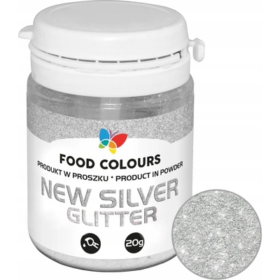 Food Colours Práškové farbivo 1 ks strieborné 20 g 20 ml