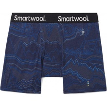 Smartwool merino print boxer brief boxed deep navy