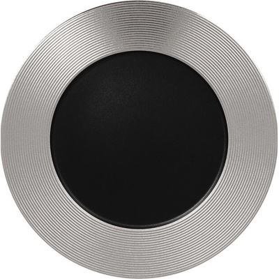 RAK Porcelain Metalfusion talíř mělký zdobený 33 cm černostříbrný RAK-MFEVFP33SB