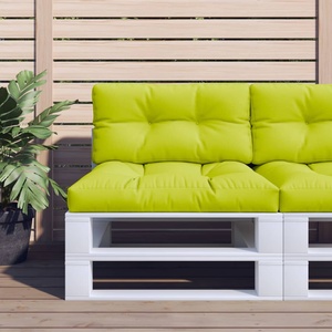 vidaXL Палетна възглавница, яркозелена, 70x40x12 см, текстил (360590)
