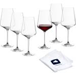Leonardo home PUCCINI red wine glasses (set of 6) incl. polishing cloth Dishwasher-safe red wine glasses (750 ml) Shockproof & suitable for everyday use 040978 (040978)