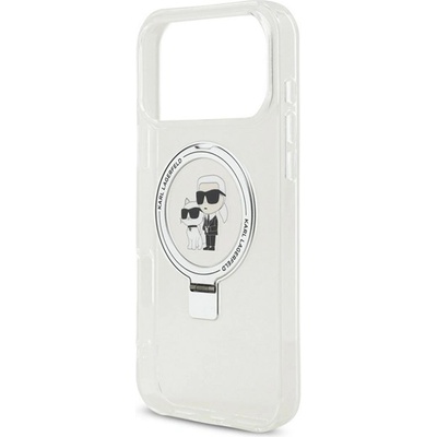 CG Mobile iPhone 17 Pro Max KARL LAGERFELD RINGSTAND KARL AND CHOUPETTE MAGSAFE протектор за телефон, удароустойчив, амортисьор, опора, БЯЛ KLHMP17XHMRRSKCH (KLHMP17XHMRSKCH)