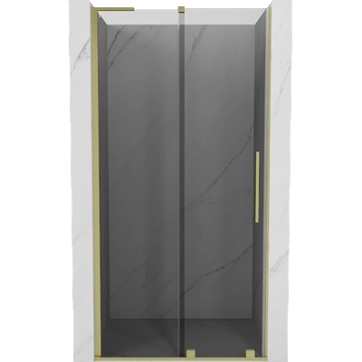 Mexen Velar L плъзгаща се душ врата 120 cm, графит, златно четкано - 871-120-003-41-55 (871-120-003-41-55)