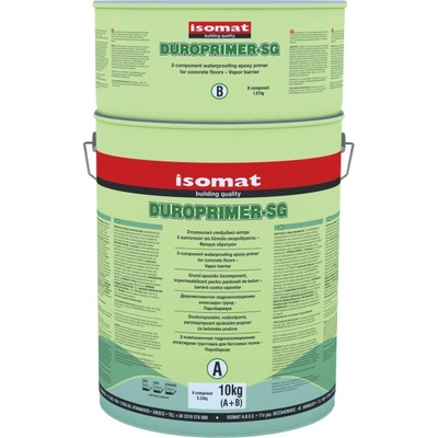 ISOMAT DUROPRIMER-SG - 2-zložková, hydroizolačná, epoxidová penetrácia bez rozpúšťadiel Farba: Svetlobéžová, Hmotnosť: 10 kg