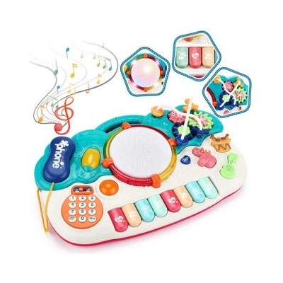 Man Yuk Toys Многофункционално пиано за кукли - 41 см