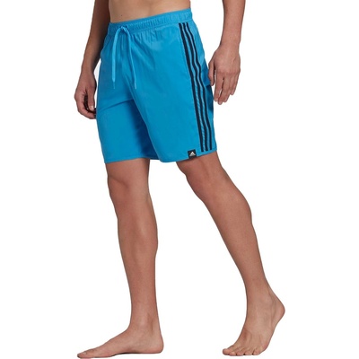 Adidas Classic-Length 3-Stripes Swim Shorts Blue - M